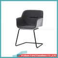 Andreu World Plastic Fabric Cushion Nuez Chair with Metal Cantilever Leg